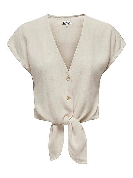 ONLY Blusenshirt Sommerliches Cropped Shirt mit V-Ausschnitt & Knoten ONLSI günstig online kaufen