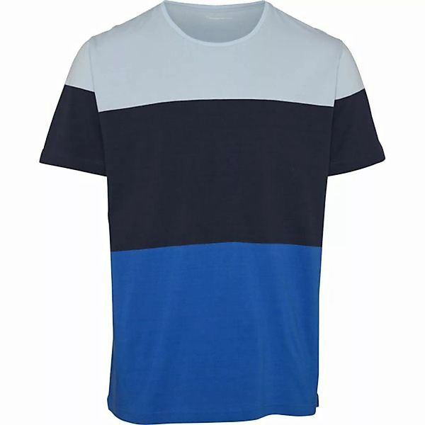 T-shirt - Block Striped Cut And Sew - Olympia Blue günstig online kaufen