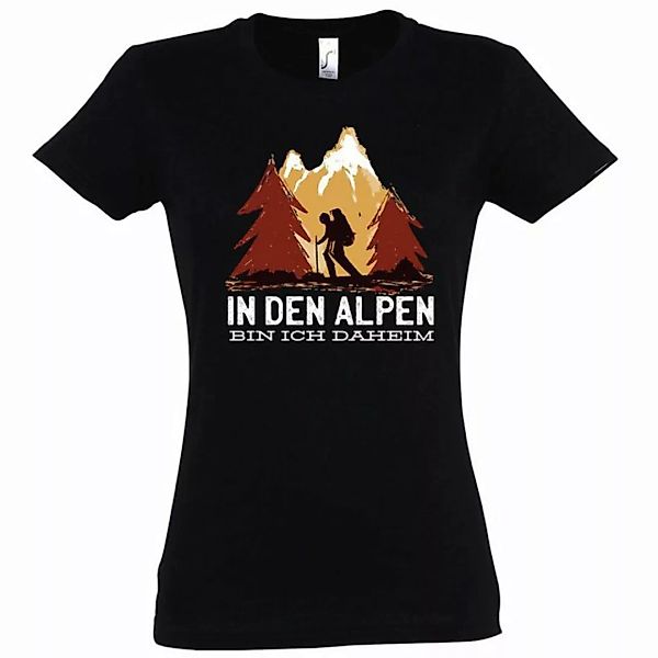 Youth Designz T-Shirt in Den Alpen Bin Ich Daheim Damen Shirt mit trendigem günstig online kaufen