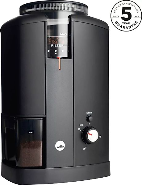 wilfa Kaffeemühle »Svart Aroma CGWS-130B, 605771«, 250 g Bohnenbehälter günstig online kaufen