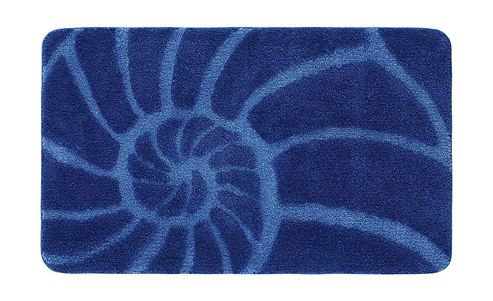 Kleine Wolke Badteppich  Muschel - blau - 100% Polyester - 70 cm - Heimtext günstig online kaufen