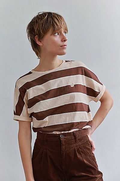 TWOTHIRDS Shirttop "Oxna - Hot Chocolate Stripes" - Veganes Top aus 100% Bi günstig online kaufen