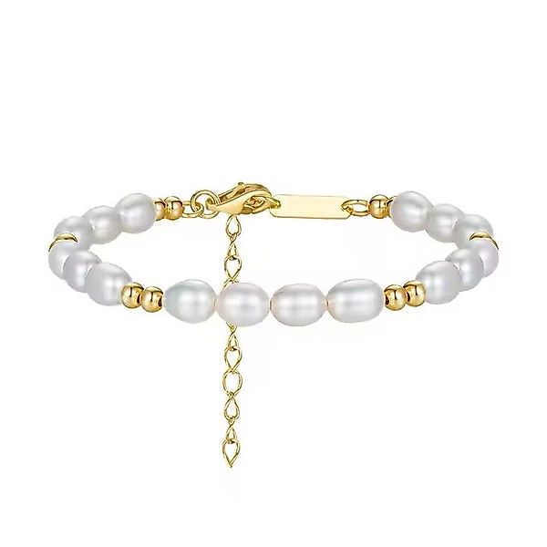 Runde Perlé Perlenarmband elegant, klassisch, weiße günstig online kaufen