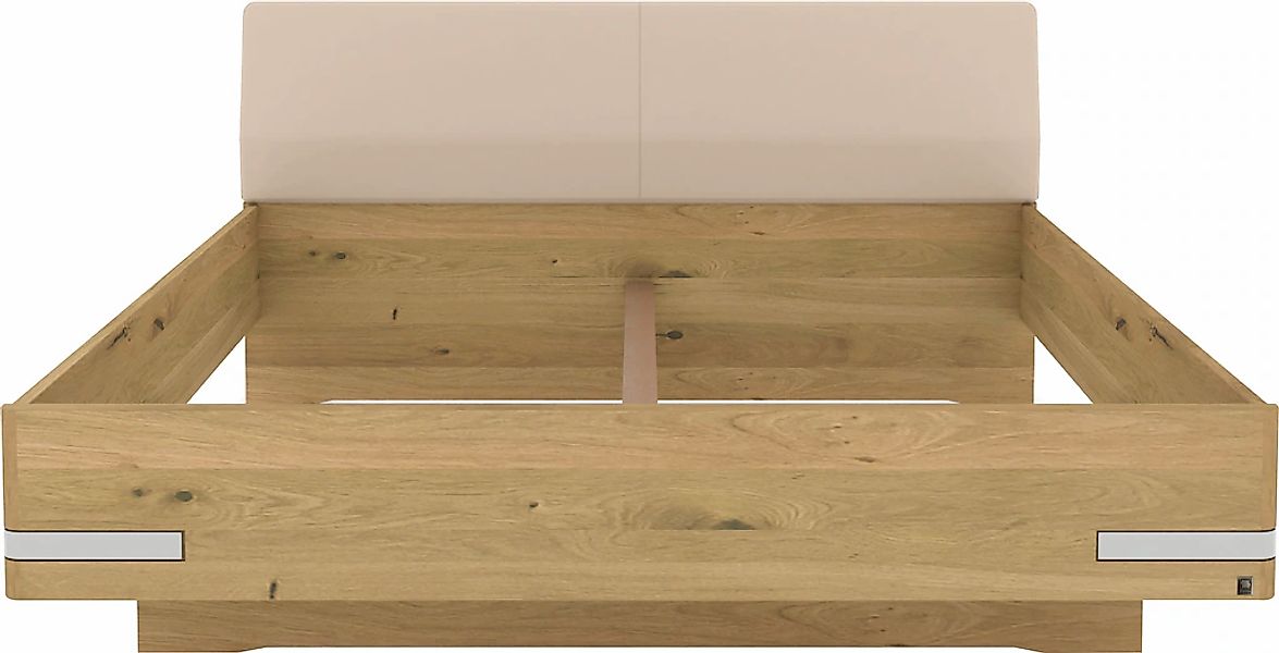Musterring Holzbett "Savona, Bettgestell, Bettrahmen, teilmassiv Bianco-Eic günstig online kaufen