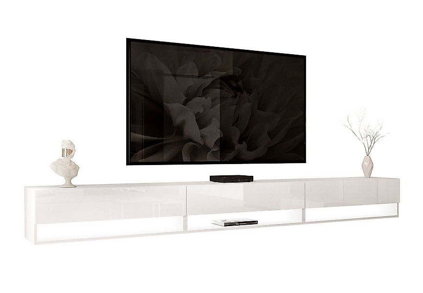 Lookway Lowboard CALANTE 270 cm RTV Hängeschrank mit LED-Beleuchtung günstig online kaufen