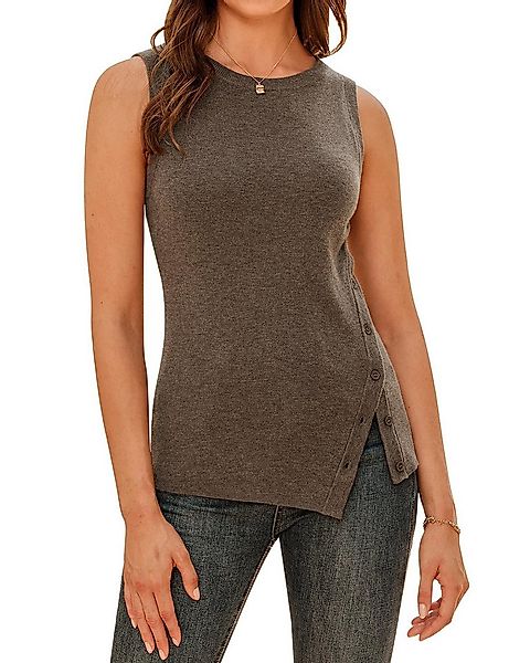 Arach&Cloz Pullunder Arach&Cloz Damen Wollpullover Strickpullover Seitliche günstig online kaufen