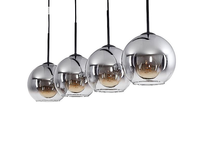 hofstein Hängeleuchte »Cesaro« Hängelampe aus Metall/Glas in Schwarz/Rauchf günstig online kaufen