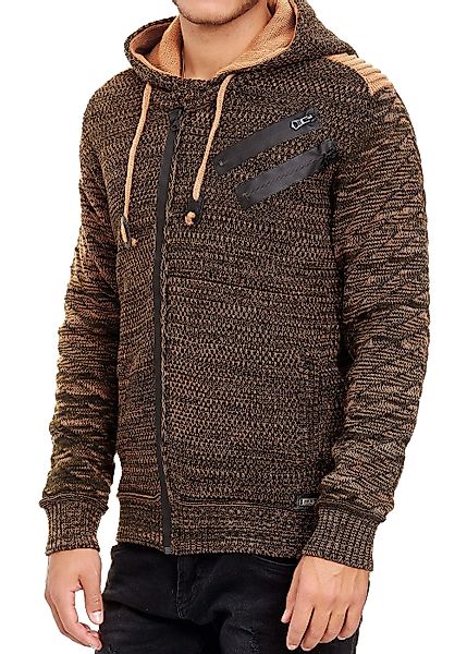 R-NEAL Kapuzenpullover Kapuzen-Strick-Jacke Herren Strick Pullover günstig online kaufen