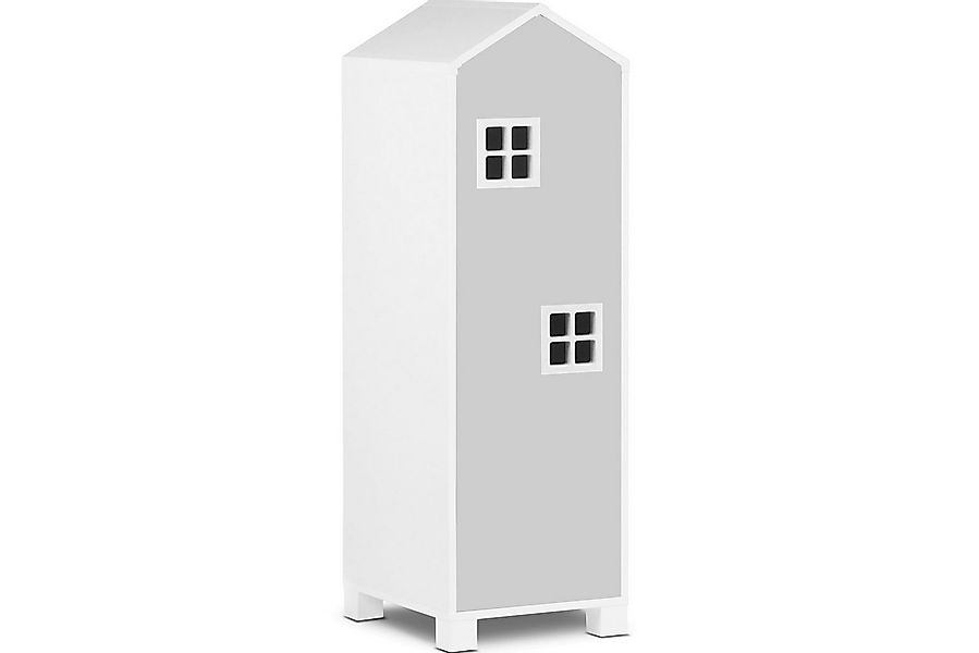 KONSIMO® Kinderkleiderschrank MIRUM Spielzeugschrank Drehtürenschrank Hausf günstig online kaufen