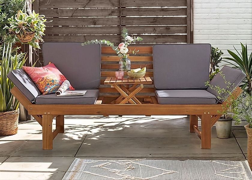 Wohnando Sitzbank Gartenbank "Monte" 202x 67x87cm günstig online kaufen