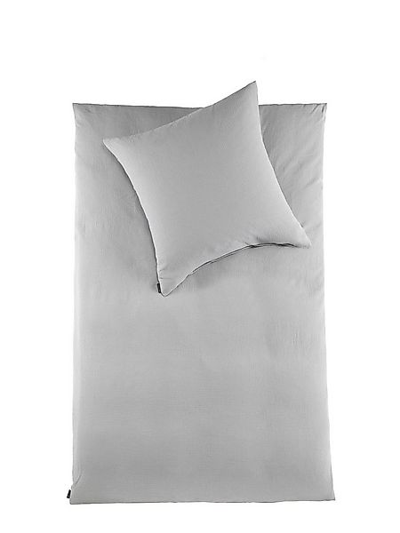 soma Bettwäsche Set Musselin 135x200 Baumwolle Graublau silber grau, Baumwo günstig online kaufen