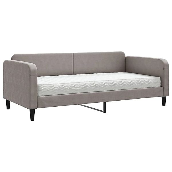 vidaXL Bett Tagesbett mit Matratze Taupe günstig online kaufen