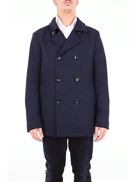 FRAGNELLI Mantel Herren blau Wolle günstig online kaufen
