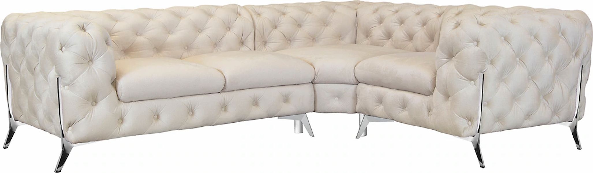 Home affaire Chesterfield-Sofa "Amaury L-Form" moderne Chersterfield-Optik, günstig online kaufen