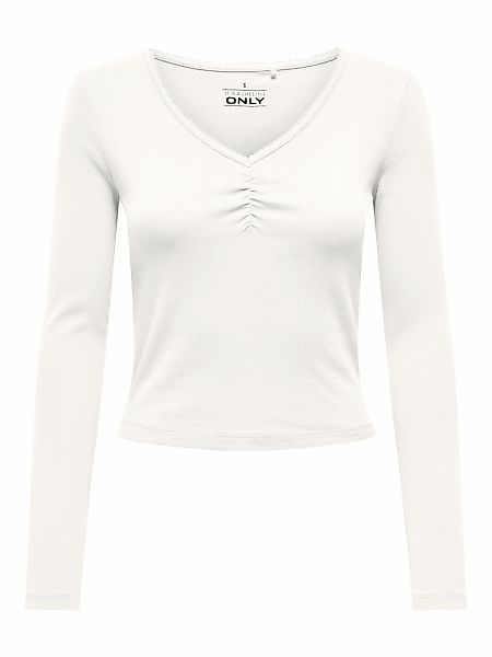 ONLY Langarmshirt "ONLBETTY LIFE L/S SCALLOP V-NECK CC JRS" günstig online kaufen