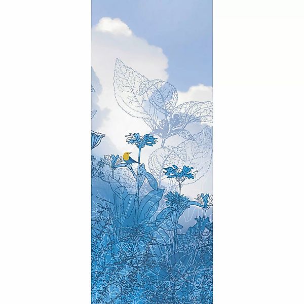 Sanders & Sanders Fototapete Blauer Himmel Blau 100 x 250 cm 611953 günstig online kaufen