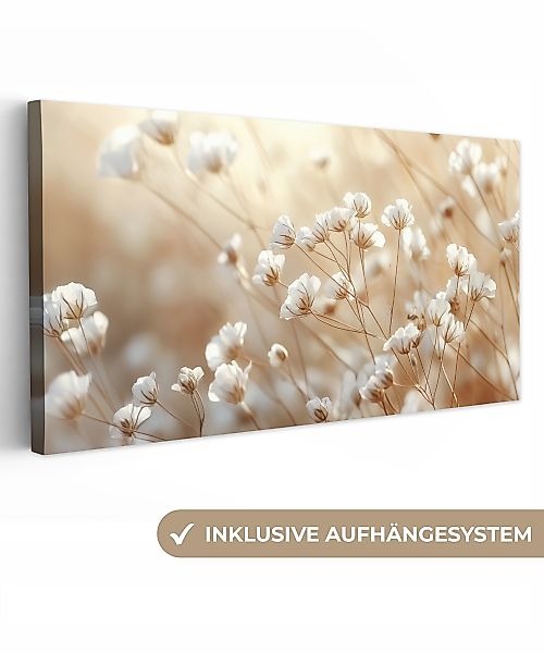 OneMillionCanvasses® Leinwandbild Panorama Wild - Blumen günstig online kaufen