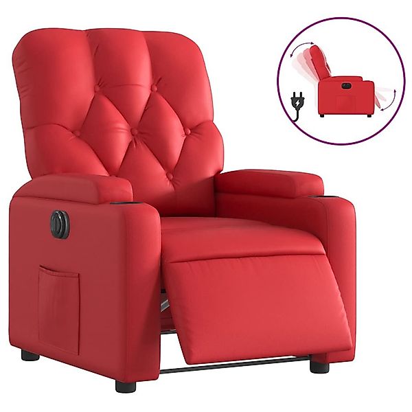 vidaXL Sessel Relaxsessel Elektrisch Rot Kunstleder günstig online kaufen