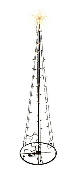 Spetebo Dekobaum LED Lichterbaum schwarz mit Stern Spitze - 106 LED (Packun günstig online kaufen