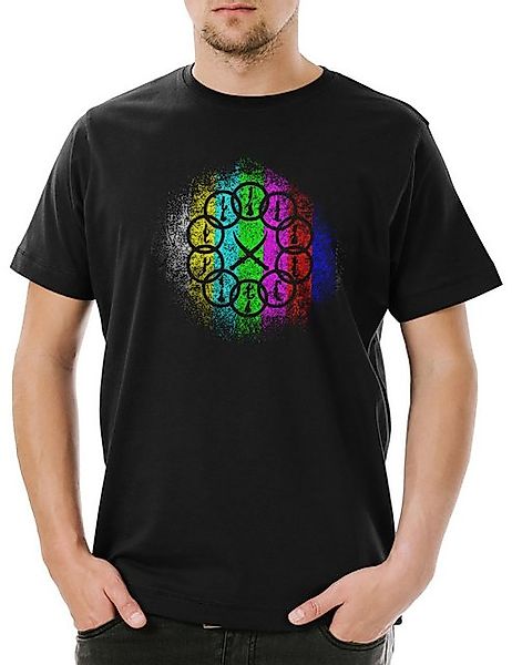 Urban Backwoods Print-Shirt Mandarin Vintage Logo I Herren T-Shirt Iron Ton günstig online kaufen