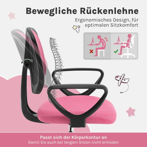 Klihome Schreibtischstuhl (1 St), Kinderdrehstuhl ergonomisch, günstig online kaufen