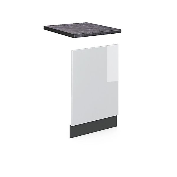 Vicco Frontblende R-Line Weiß Hochglanz/Anthrazit 45 cm AP Anthrazit günstig online kaufen