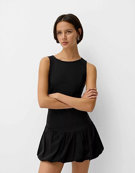 Bershka Minikleid Mit Ballonärmeln Damen M Schwarz günstig online kaufen