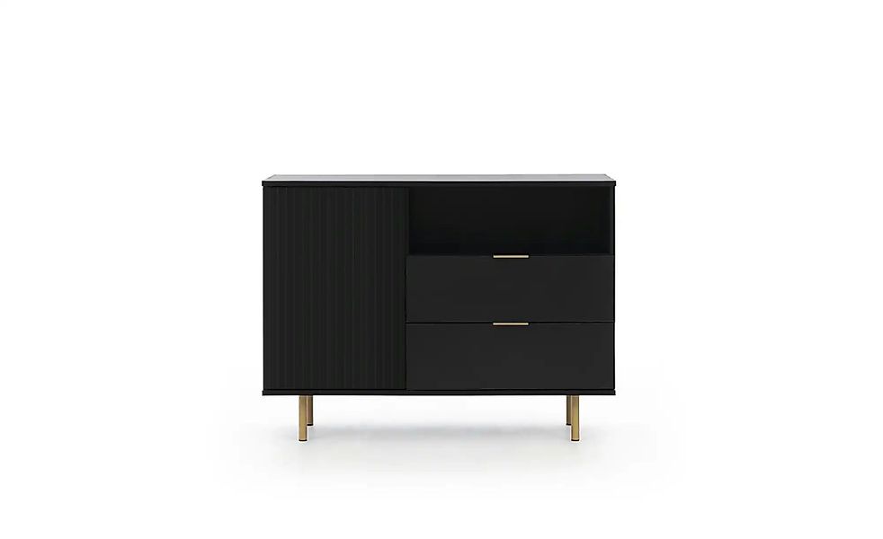 Sideboard  Bianco ¦ schwarz ¦ Maße (cm): B: 107 H: 80 Kommoden & Sideboards günstig online kaufen