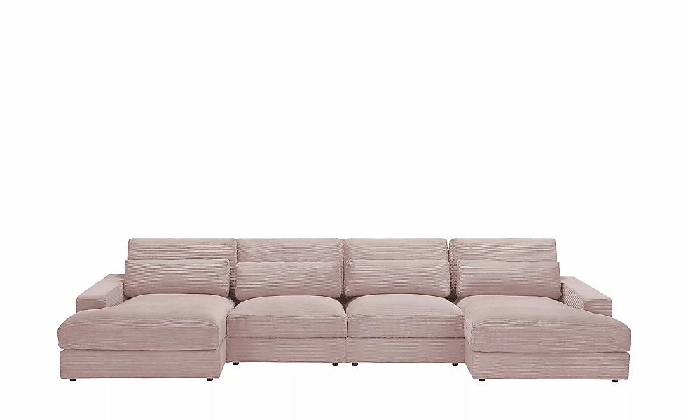 Wohnlandschaft  Branna ¦ rosa/pink ¦ Maße (cm): B: 412 H: 88 T: 164.0 Aktue günstig online kaufen