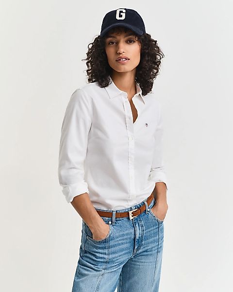 Gant Langarmbluse "New Slim Stretch Oxford Blouse", für bequemen Sitz u. Be günstig online kaufen