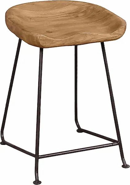 SIT Hocker »Live Edge«, aus massiver Akazie, mit Metallgestell günstig online kaufen