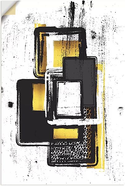 Artland Wandbild »Abstrakte Malerei Nr. 3 gold«, Muster, (1 St.) günstig online kaufen