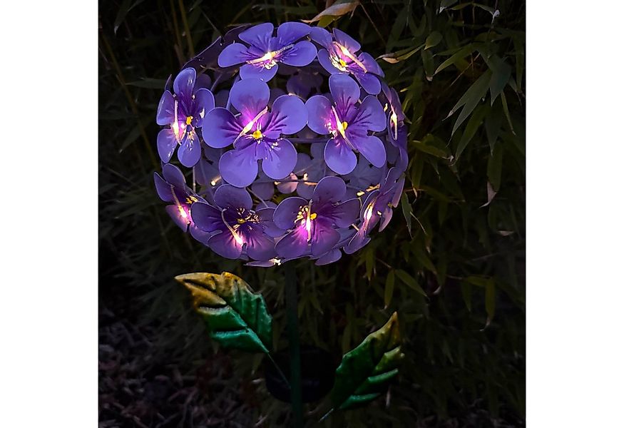 Online-Fuchs Gartenstecker - Beetstecker Hortensien Blüte aus Metall mit LE günstig online kaufen