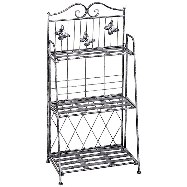 Outsunny Pflanzregal Gartenregal mit 3 Ebenen 44 x 25 x 96 cm günstig online kaufen
