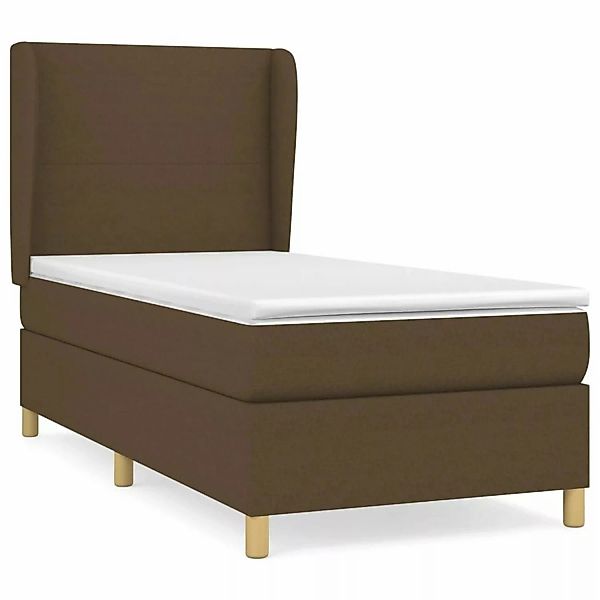 vidaXL Boxspringbett mit Matratze Dunkelbraun 100x200 cm Stoff1396663 günstig online kaufen