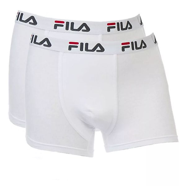 FILA Herren Boxer Shorts, 2er Pack - Baumwolle, einfarbig weiß XXL (XX-Larg günstig online kaufen