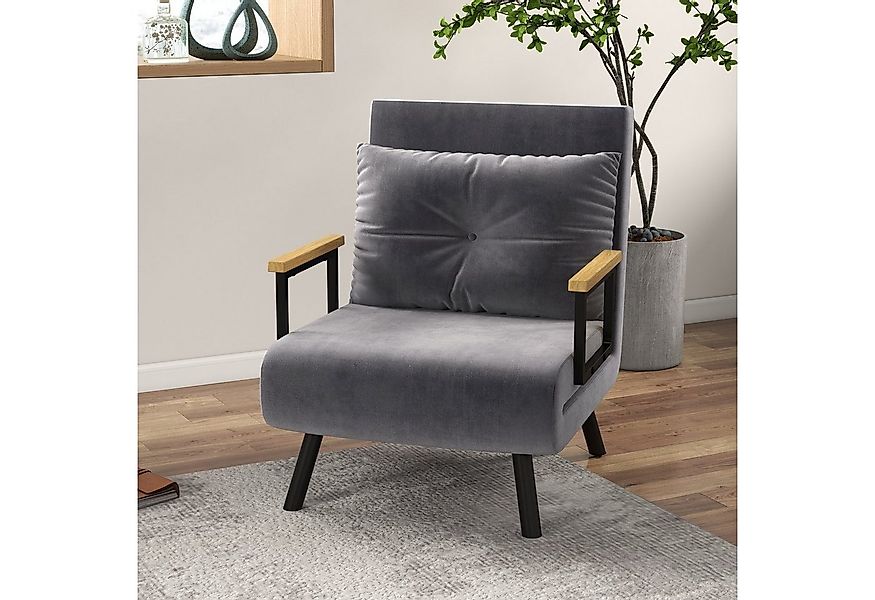 HOMCOM Schlafsofa Schlafcouch mit Bettfunktion, Verstellbare Sessel 1 Teile günstig online kaufen