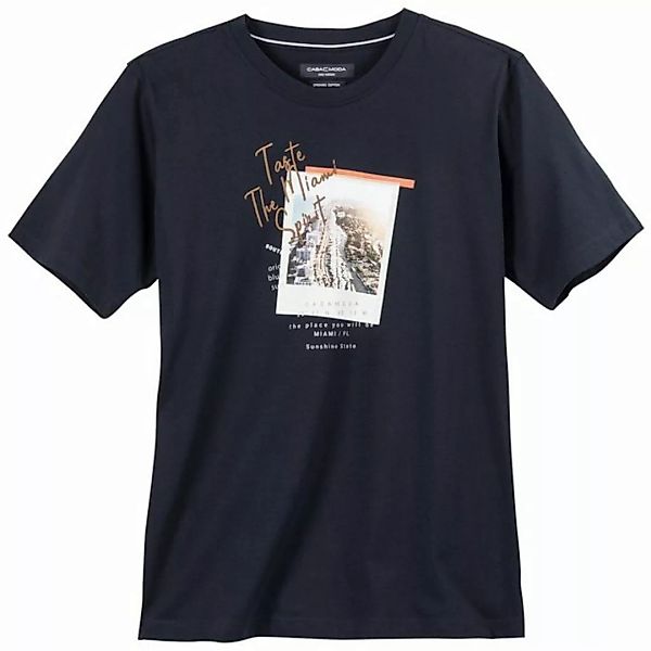 CASAMODA Rundhalsshirt Große Größen Herren T-Shirt navy Fotoprint Miami Spi günstig online kaufen