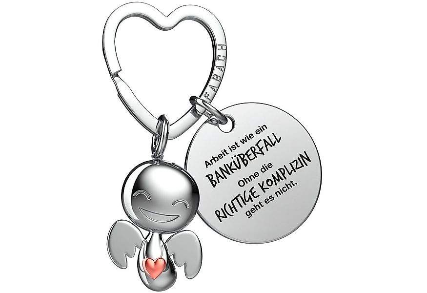 FABACH Schlüsselanhänger Schutzengel Happy mit Herz & "Beste Kollegin" Grav günstig online kaufen