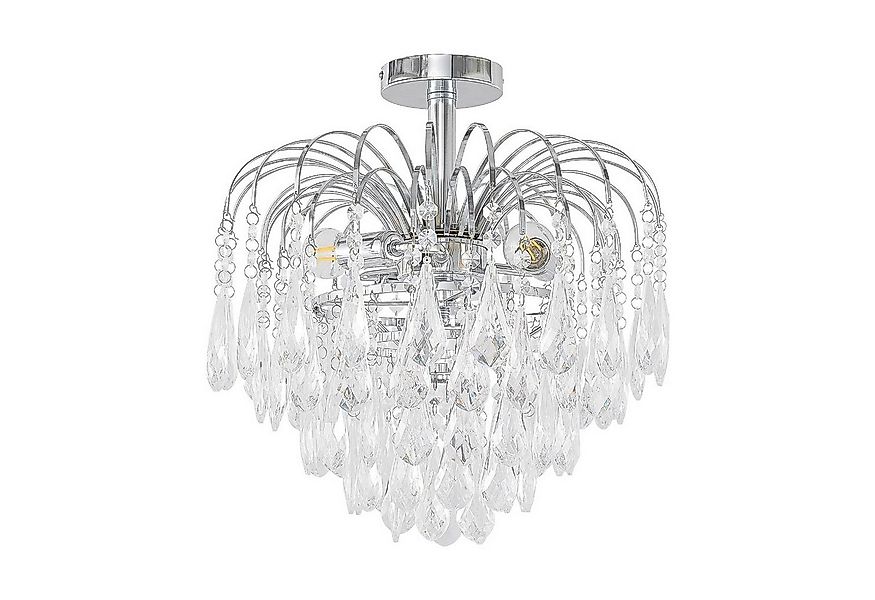 Lindby Deckenleuchten Silino, Metall, Chrom IP20, 3 x 40 W günstig online kaufen