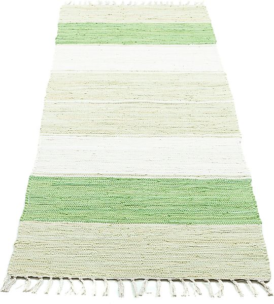 THEKO Teppich Stripe Cotton, handgewebt, rechteckig, günstig online kaufen