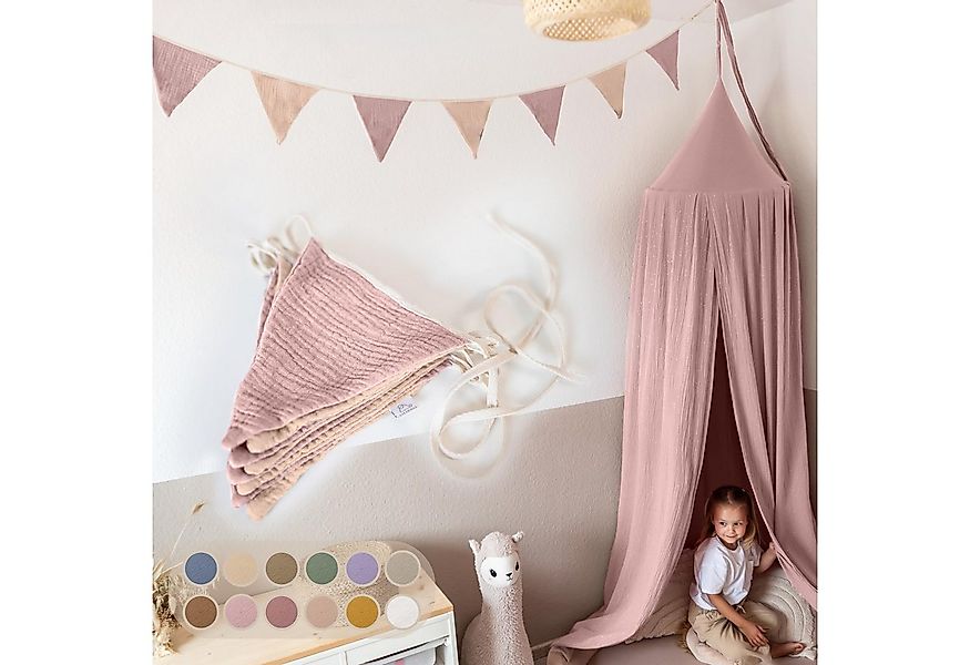 lilimaus Wimpelkette Handgemachte Wimpelkette für Kinderzimmer aus Musselin günstig online kaufen