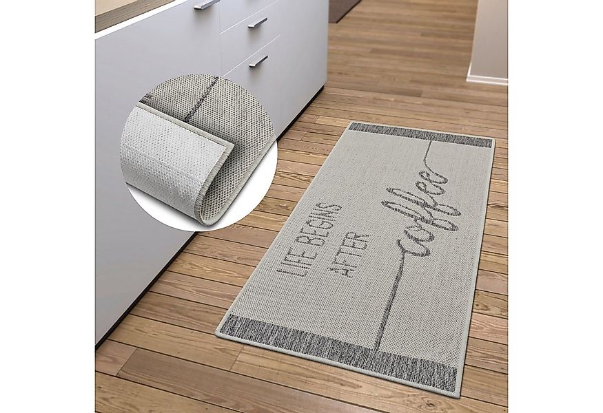 HANSE Home Küchenläufer Life Begins After Coffee, rechteckig, Höhe: 5 mm, L günstig online kaufen