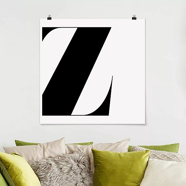 Poster - Quadrat Antiqua Letter Z günstig online kaufen