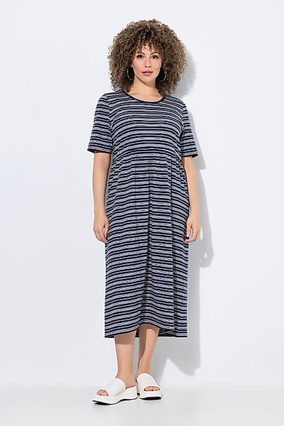 Ulla Popken Jerseykleid Midikleid Ringel A-Linie günstig online kaufen