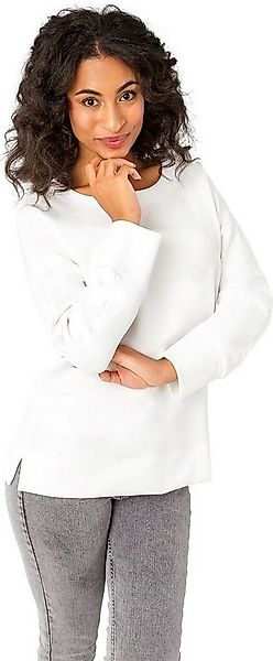 Gio Milano Sweatshirt G27-1613 in weichen Modal-Mix mit seitlichen Schlitze günstig online kaufen