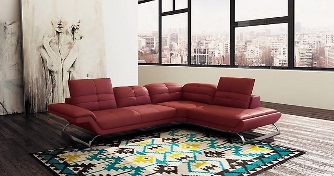 JVmoebel Ecksofa Multifunktion Couch Medien TV Sofa Couch Ledersofa Wohnlan günstig online kaufen
