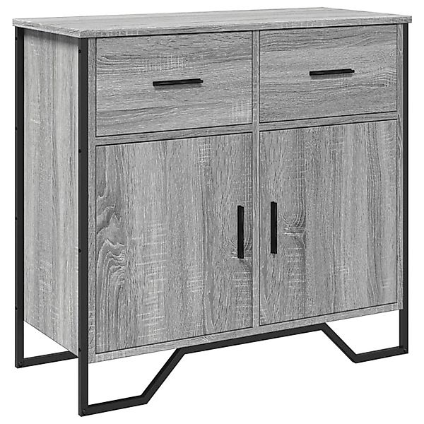 vidaXL Sideboard Grau Sonoma 79,5x35,5x74,5 cm Holzwerkstoff 848547 günstig online kaufen