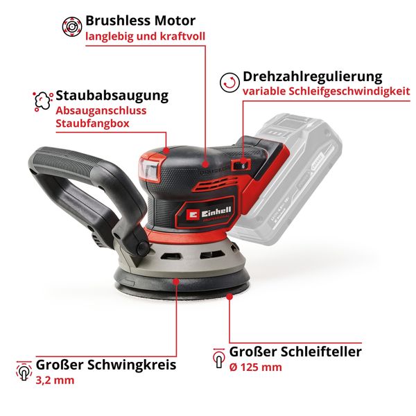 Einhell Akku-Exzenterschleifer TP-RS 18/32 Li Bl günstig online kaufen