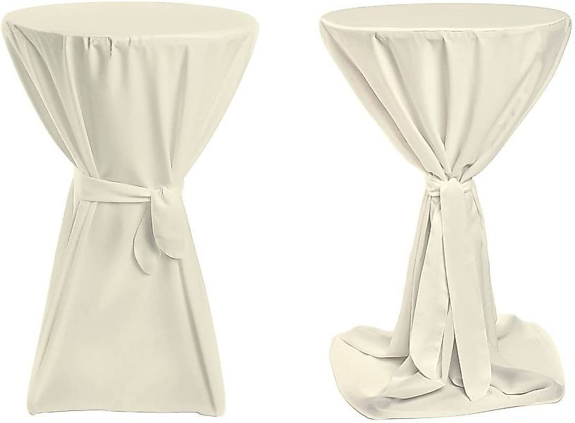 TexDeko Stehtischhusse Premium für Bistrotisch mit Schleifenband Bartisch-Ü günstig online kaufen